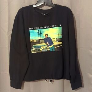 Ice Cube women's long sleeve drawstring crop top